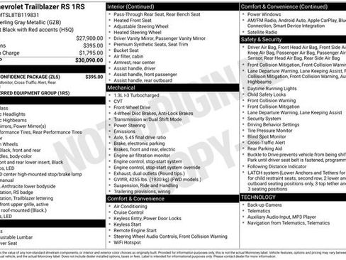 New 2026 Chevrolet TrailBlazer RS w/ Driver Confidence Package image 4