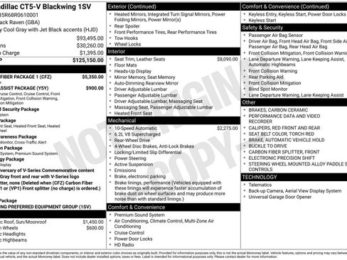 Used 2024 Cadillac CT5 V Blackwing w/ Carbon Fiber Package 1 image 22