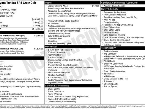 Used 2022 Toyota Tundra SR5 w/ TRD Sport Premium Package RWD image 42