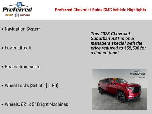Certified 2023 Chevrolet Suburban RST w/ Luxury Package AWD/4WD image 2