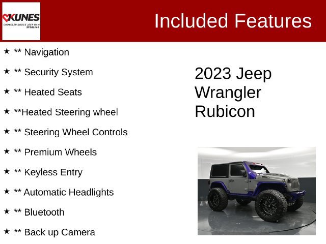 Used 2023 Jeep Wrangler Rubicon w/ LED Lighting Group AWD/4WD image 2