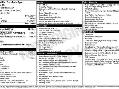 Certified 2024 Cadillac Escalade Sport Platinum w/ LPO, ONYX Package AWD/4WD image 4