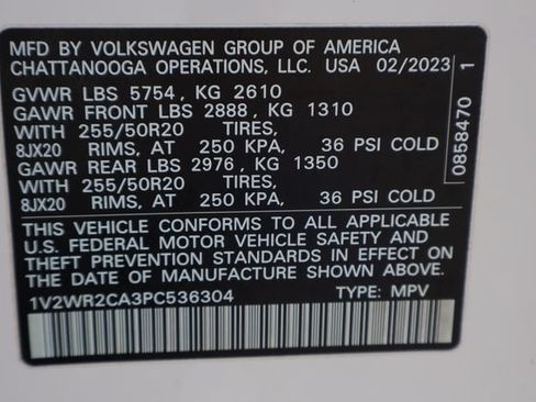 Used 2023 Volkswagen Atlas SE w/ Black Wheel Package FWD image 29