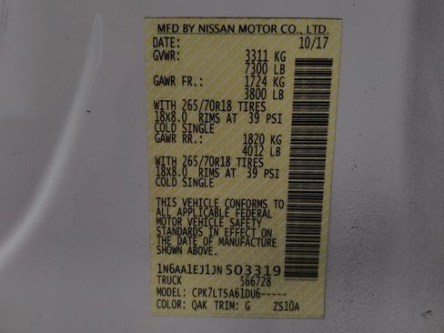 Used 2018 Nissan Titan SV image 33