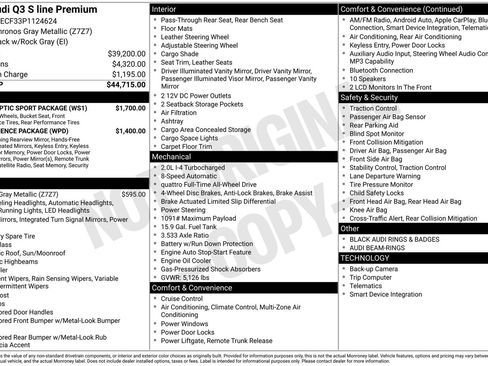 Certified 2023 Audi Q3 2.0T Premium w/ Black Optic Sport Package AWD/4WD image 31