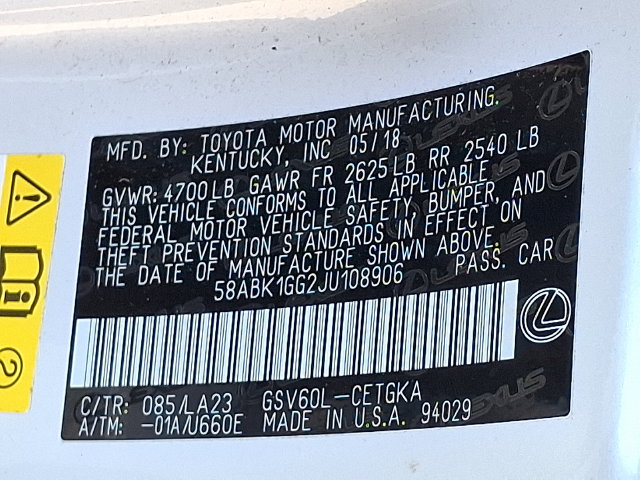 Used 2018 Lexus ES 350 w/ Navigation System Package FWD image 26