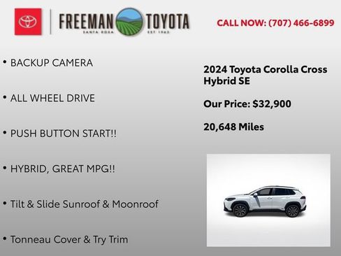 Used 2024 Toyota Corolla Cross AWD Hybrid w/ Moonroof Package image 9