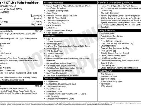 New 2026 Kia K4 GT-Line Turbo FWD image 22