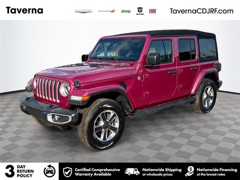 Used 2022 Jeep Wrangler Unlimited Sahara w/ LED Lighting Group image 1