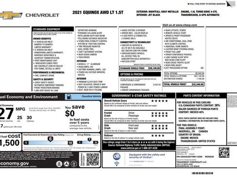 Used 2021 Chevrolet Equinox LT image 29