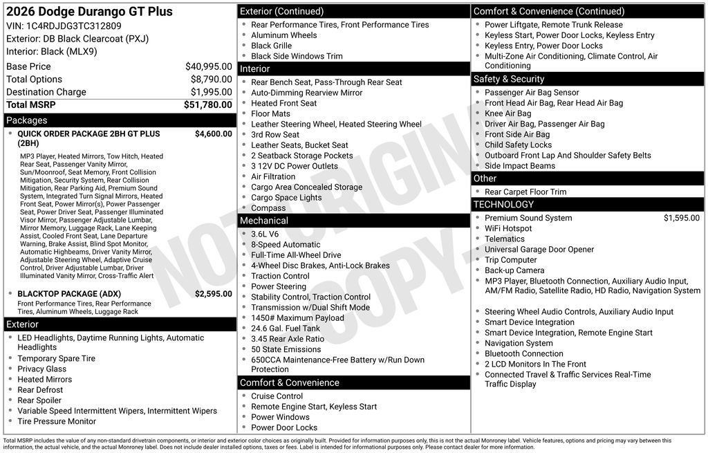 New 2026 Dodge Durango GT AWD/4WD image 9