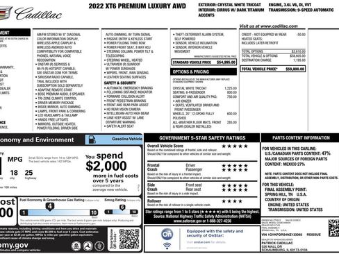 Used 2022 Cadillac XT6 Premium Luxury image 2