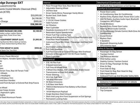 Used 2015 Dodge Durango SXT w/ Quick Order Package 23B image 10