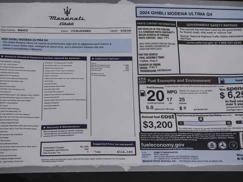 Certified 2024 Maserati Ghibli Modena Ultima Q4 image 47