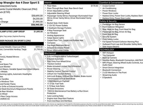 Certified 2025 Jeep Wrangler Unlimited Sport S 4xe w/ LED Headlamp & Fog Lamp Group AWD/4WD image 9