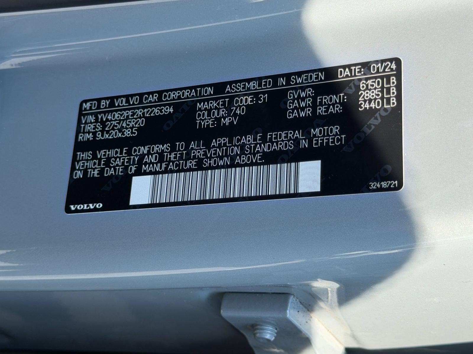 Certified 2024 Volvo XC90 B6 Plus w/ Protection Package Premier AWD/4WD image 26