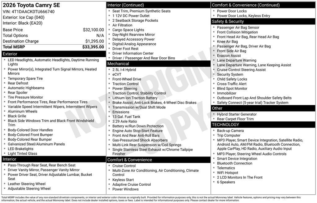 Certified 2026 Toyota Camry SE FWD image 31