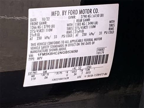 Used 2022 Ford Explorer Platinum w/ Equipment Group 601A image 40