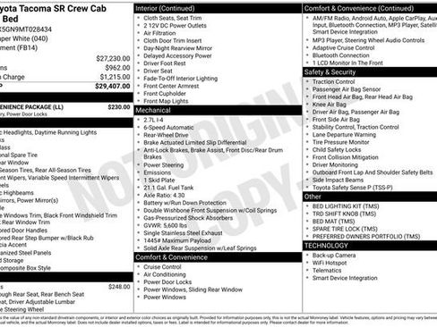 Used 2021 Toyota Tacoma SR w/ SR Convenience Package RWD image 29
