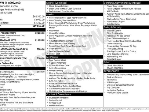 Used 2025 BMW i4 xDrive40i w/ M Sport Package AWD/4WD image 16