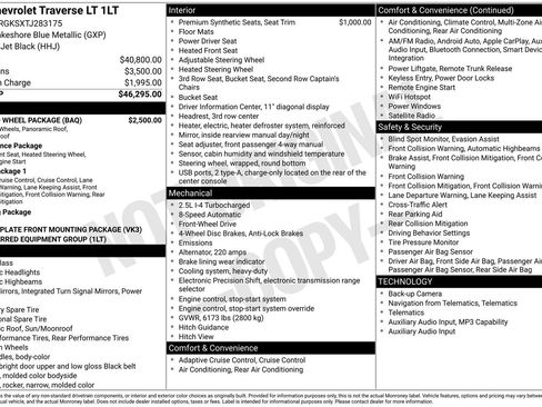 New 2026 Chevrolet Traverse LT w/ Sun and Wheel Package FWD image 30