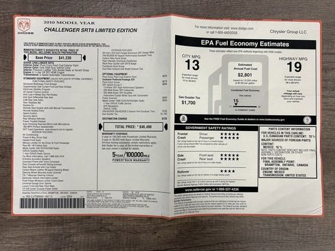 Used 2010 Dodge Challenger SRT8 w/ SRT Option Group II image 19