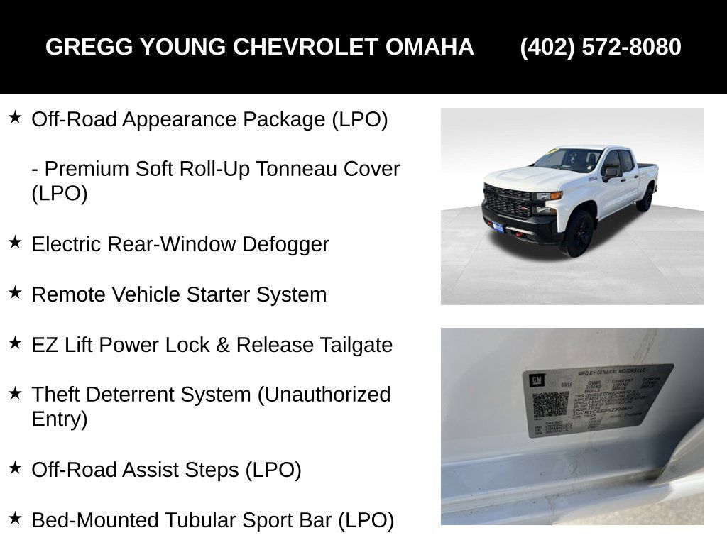Used 2019 Chevrolet Silverado 1500 Custom Trail Boss w/ Custom Convenience Package AWD/4WD image 13