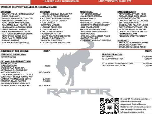 New 2026 Ford Bronco Raptor AWD/4WD image 2