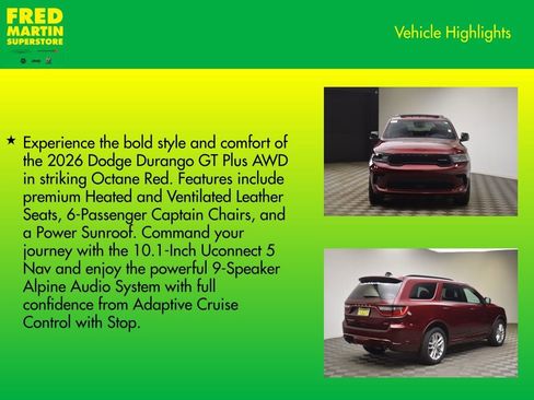 New 2026 Dodge Durango GT image 8