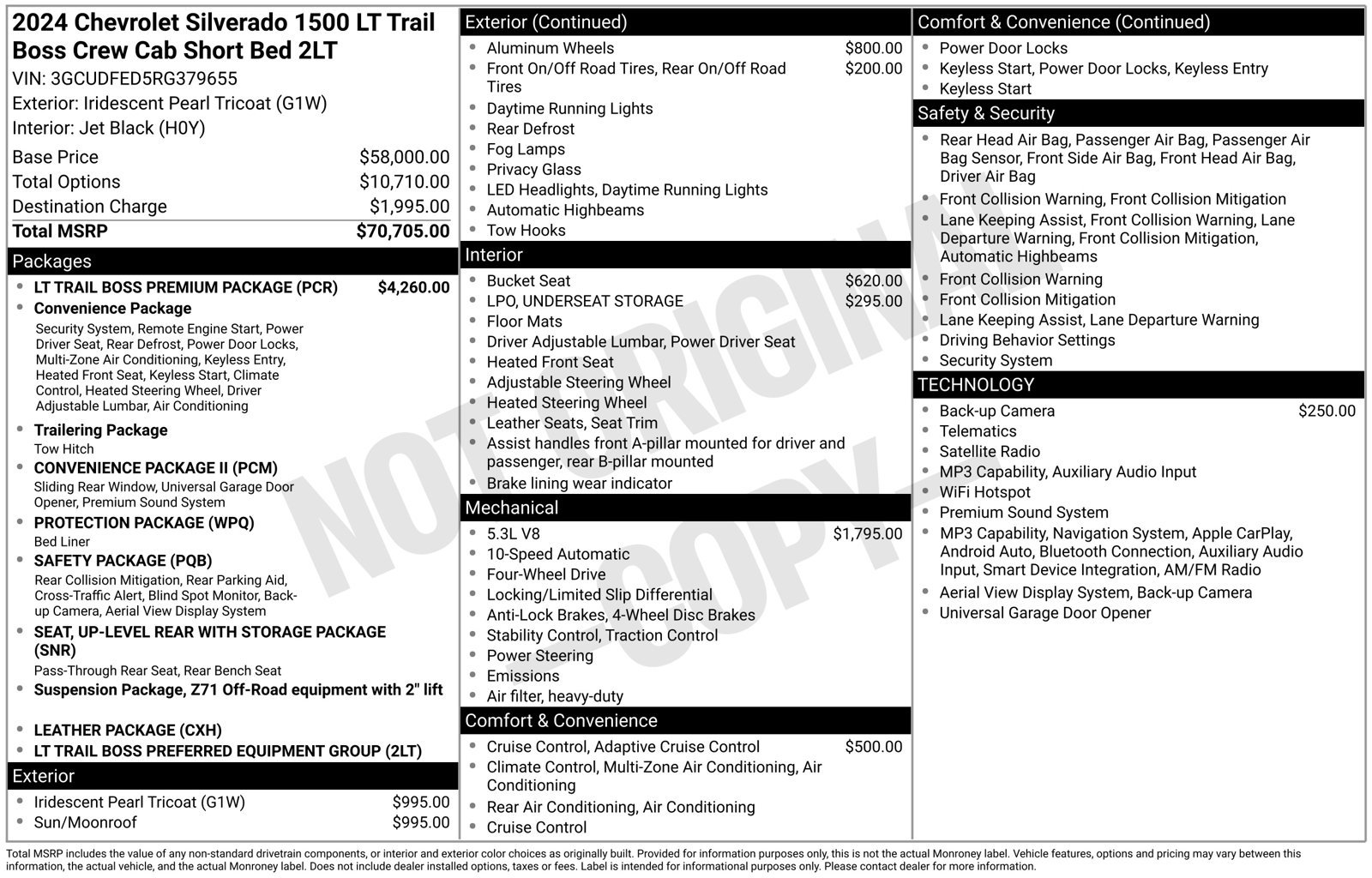 Used 2024 Chevrolet Silverado 1500 LT Trail Boss w/ LT Trail Boss Premium Package AWD/4WD image 33