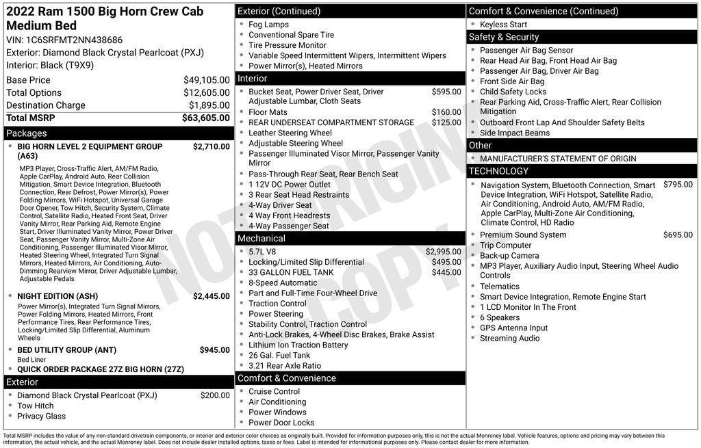 Used 2022 RAM 1500 Big Horn AWD/4WD image 57