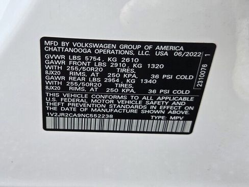 Used 2022 Volkswagen Atlas SE FWD image 30