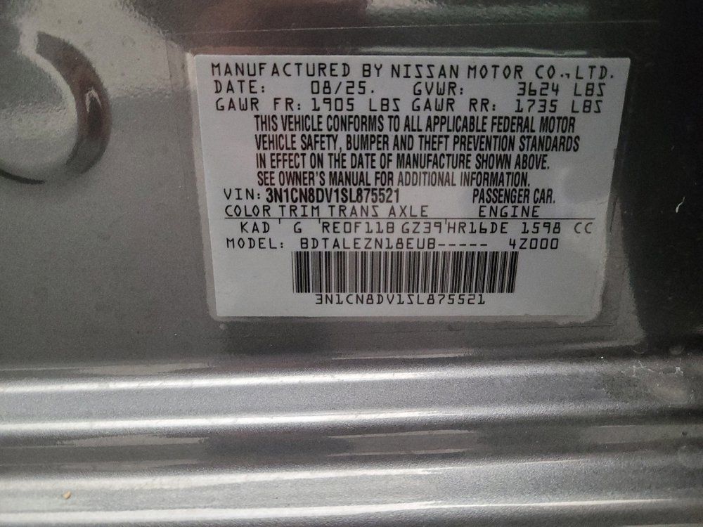 Used 2025 Nissan Versa S w/ Trunk Package FWD image 33