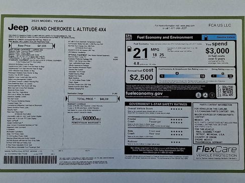 New 2025 Jeep Grand Cherokee L Laredo image 18