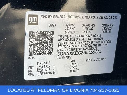 Certified 2024 Chevrolet Equinox LT w/ LPO, Floor Liner Package FWD image 32