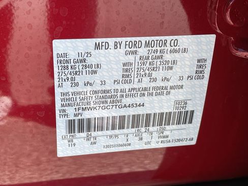New 2026 Ford Explorer ST w/ Sun And Sound Package RWD image 35