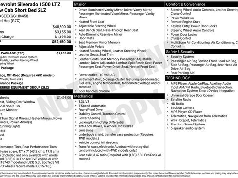 Used 2016 Chevrolet Silverado 1500 LTZ Z71 w/ LTZ Plus Package AWD/4WD image 8