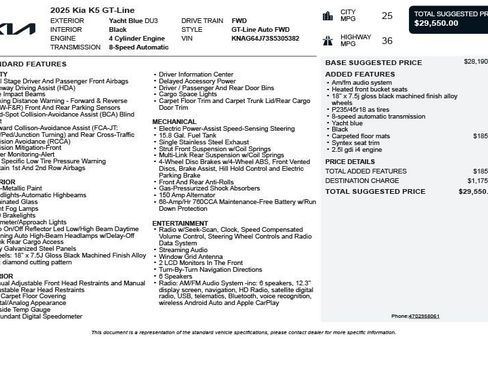 Used 2025 Kia K5 GT-Line FWD image 3