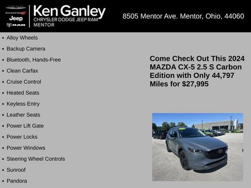 Used 2024 MAZDA CX-5 Carbon Edition AWD/4WD image 5