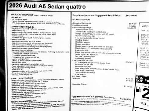 New 2026 Audi A6 Premium Plus image 32