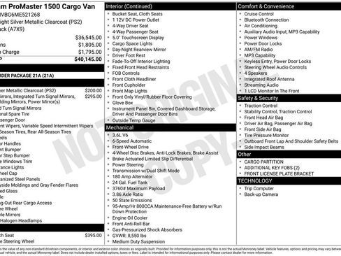 Used 2021 RAM ProMaster 1500 image 5