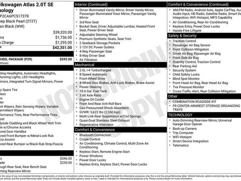 Used 2023 Volkswagen Atlas SE w/ Black Wheel Package image 7