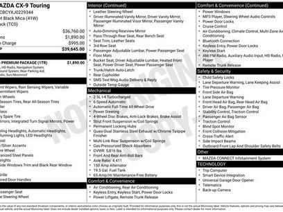 Used 2018 MAZDA CX-9 Touring w/ Touring Premium Package