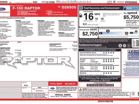Used 2023 Ford F150 Raptor AWD/4WD image 16