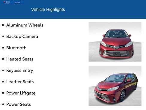 Used 2019 Toyota Sienna XLE w/ XLE Navigation Package AWD/4WD image 2