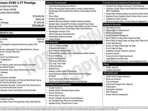 Used 2025 Genesis GV80 2.5T Prestige image 6