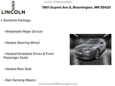 Certified 2022 Lincoln Corsair AWD w/ Equipment Group 101A image 10