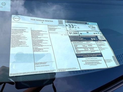 New 2026 Nissan Sentra S w/ Floor Mat Package FWD image 21