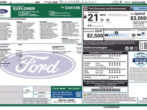 Used 2025 Ford Explorer Platinum w/ Ultimate Package AWD/4WD image 13