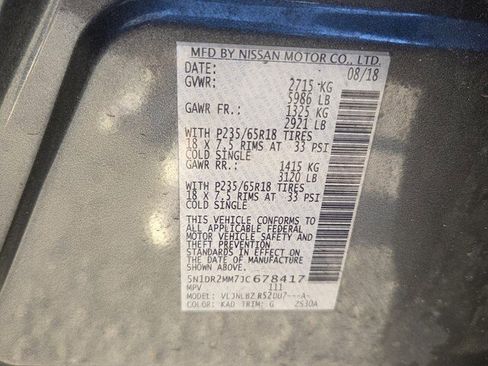 Used 2018 Nissan Pathfinder S image 36